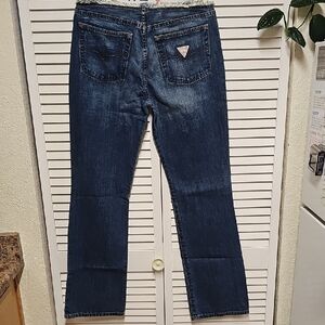 EUC Guess Dark Blue Straight Leg Vintage Women’s Jeans Mid 90's Style Sz 30 Y2K